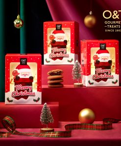 O&T Santa On Chimney Christmas Gift Cookies Biscuit